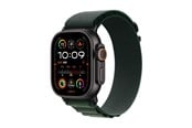 Smartwatch & Sportsur - Apple Watch Ultra 2 GPS + Cellular 49mm - Black Titanium Case with Dark Green Alpine Loop - Small - MX4Q3DH/A