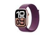 Smartwatch & Sportsur - Apple Watch Series 10 GPS 46mm - Rose Gold Aluminium Case with Plum Sport Loop - MWWV3QN/A