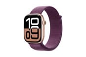 Smartwatch & Sportsur - Apple Watch Series 10 GPS + Cellular 46mm - Rose Gold Aluminium Case with Plum Sport Loop - MWY83QN/A