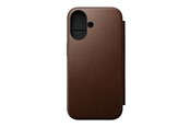 Mobil - Covers & Cases - Nomad Modern Leather Folio - Brown - iPhone 16 - NM01683285