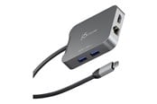 Dockingstation - j5create 5-in-1 USB-C Travel Adapter (with Ethernet and 140W PD) - JCD3191-N