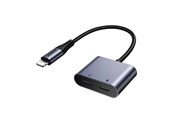 USB hub - Joyroom 2-in-1 Audio adapter SY-L02 Lightning to Double Lightning (black) USB hub - Sort - SY-L02