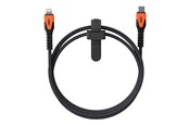 USB kabel - UAG Rugged Kevlar Cable USB-C - Lightning 1.5m black/orange BULK - 9B4414114097