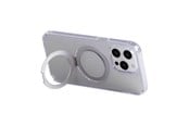 Mobil - Covers & Cases - Joyroom Magnetic protective phone case with holder JR-BP004 for iPhone 15 Pro (transparent) - JR-BP004 iP 15 Pro T
