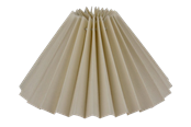 Lamper - Alpe Design Plisseret lampeskærm cremefarvet hør 15 cm - 4141503