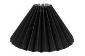 Lamper - Alpe Design Plisseret lampeskærm sort hør 15 cm - 4141541
