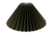Lamper - Alpe Design Plisseret lampeskærm olivengrøn hør 21 cm - 4142138