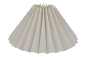 Lamper - Alpe Design Plisseret lampeskærm hvid hør 23 cm - 4142302