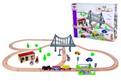 Trælegetøj - Eichhorn  Train Train Set with Bridge - 100006204