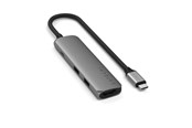 Dockingstation - Satechi 4-in-1 USB-C Slim Multiport Adapter 4K - Space Grey - ST-P4SM
