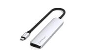 Dockingstation - Satechi 6-in-1 USB-C Slim Multiport Adapter - Silver - ST-P6SS