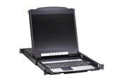 Skærm - 19" Eaton 16-Port Cat5 KVM over IP Switch - Virtual Media 19 in. LCD 1 Remote/1 Local User 1U Rack-Mount TAA - B064C-16-1X1-IP