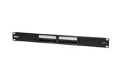Netværkstilbehør - Tripp Lite 12-Port Cat6 Cat5 Patch Panel 568B 110 Punch Down Rackmount RJ45 1URM TAA - patch panel - 1U - 19" - N252-012