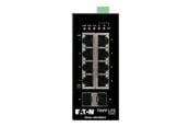 Switch - Tripp Lite Eaton  series 8-Port Managed Industrial Gigabit Ethernet Switch - 10/100/1000 Mbps 2 GbE SFP Slots -40° to 75°C DIN Mount - NGI-M08C2