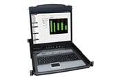 Skærm - 19" Tripp Lite 8-Port Rack Console KVM Switch w/19" LCD & 8 PS2/USB Cables 1U - KVM console - 19" - B020-U08-19-K