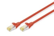 Netværkskabel - DIGITUS CAT 6A S-FTP Cable - 0.5m - Rød - 0.5m - DK-1644-A-005/R