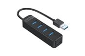 USB hub - ORICO TWU3 USB to 4x USB 3.0 Hub Adapter (black) USB hub - USB 3.0 - 4 ports - Sort - TWU3-4A-BK-EP-IP