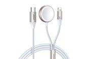 Mobil - Adaptere & Opladere - Joyroom Fast Charging Magnetic Charger 2-in-1 S-IW012 30W 1.5m (White) - S-IW012