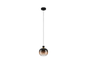 Lamper - EGLO OILELLA pendel, sort/brun/transparent - 99614