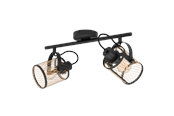 Lamper - EGLO DELLOW spot 2L, sort/messing - 43532