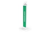 Skærmholder - Compulocks BrandMe stand - for LCD display - brandable with large base plate - white - 140WLBPW