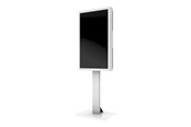 Vægbeslag, AV-Beslag & AV-Møbler - HI-ND Floorstand Glass stand - adjustable - for digital signage LED panel - with casing - white - Maks - Maks størrelse 50" - FS5012-5101-01