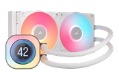 CPU Køler - Corsair iCUE LINK TITAN 240 RX LCD White - CPU Vandkøling - Max 36 dBA - CW-9061025-WW