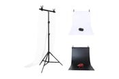 Foto & Videotilbehør - Puluz Photo studio background support 70x200cm + Backdrops 2 pcs DCA0976 - DCA0976