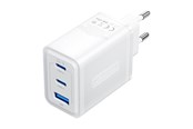 Mobil - Adaptere & Opladere - Vention Wall charger FERW0-EU 2xUSB-C USB- A 65W/65W/30W GaN (white) - FERW0-EU