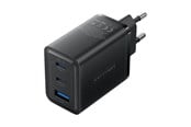 Mobil - Adaptere & Opladere - Vention Wall charger FERB0-EU 2xUSB-C USB- A 65W/65W/30W GaN (black) - FERB0-EU