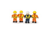 Dukke, bamse og udstyr - Tidlo Wooden Dollhouse Dolls Construction Workers - T0241