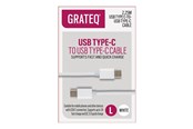USB kabel - Grateq - USB-C cable - 24 pin USB-C to 24 pin USB-C - 2.25 m - 85058QC
