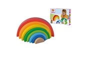 Babylegetøj - Eichhorn Wooden Stackable Rainbow 8 pcs. - 100003458