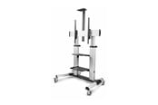 Vægbeslag, AV-Beslag & AV-Møbler - StarTech.com Rolling TV Cart/Stand On Wheels Up to 100inch/220lb Screens cart - for flat panel - black silver - Maks 100 kg - Maks størrelse 100" - 1110C-MOBILE-TV-CART