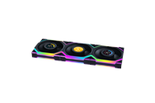 Kabinet Køler - Lian Li UNI FAN SL Wireless LCD Reverse (3-pack) Black - Kabinet køler - 120mm - Sort med RGB LED lys - 29 dBA - G99.12RSLLCD1W3B.00