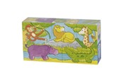 Puslespil - Goki Wooden Block Puzzle Safari 5 pcs. Wood - 57686