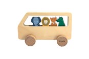 Babylegetøj - Trixie Baby Wooden Animal Bus 5pcs. - 36-272