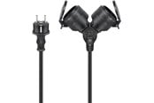 Strømkabel (ekstern) - Pro Outdoor Double Extension Cable - Power (CEE 7/7) - Type E/F Plug - 5 m - Sort - 4040849654343