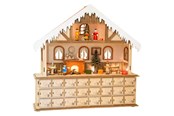 Trælegetøj - Small Foot Wooden Advent Calendar Living Room with Lights - 10546