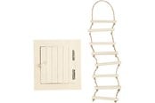 Konstruktionslegetøj - Creativ Company Mini Wooden Attic Hatch and Rope Ladder - 55977