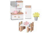 Dukkehus & tilbehør - Goki Wooden Doll Furniture Kitchen 20 pieces. - 51493