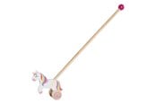 Babylegetøj - Goki Wooden Push Figure Unicorn - 54869