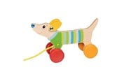 Babylegetøj - Goki Wooden Pull Along Dog - 54878