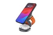 Mobil - Adaptere & Opladere - FIXED MagPowerstation Round 3in1 foldable wireless charger - Grey - FIXMFLE-RO-GR