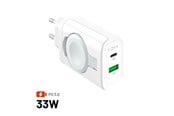 Mobil - Adaptere & Opladere - FIXED MagFlip USB-C Charger 33W Apple Watch/USB-C/USB-A - FIXC33-CUW-WH
