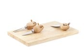 Borddækning - Kikkerland - Cheese Board And 3 Mouse Knives (CHS07) - CHS07