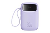 Powerbank - Baseus QPow 2 10000mAh 30W 2xUSB-C powerbank (purple) Powerbank - Lilla - 10000 mAh - P10055008513-00