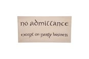 Merchandise - Weta Workshop - The Hobbit - No Admittance Sign - Plakat - 872801433