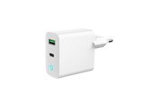 Mobil - Adaptere & Opladere - Gembird Universal USB charger with LED QC 3.0 & PD 20W 2-port - White - TA-UC-PDQC20L-W-01