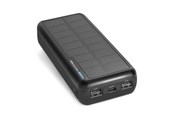 Powerbank - SBS powerbank med solceller - 20.000 mAh - Sort Powerbank - Sort - 20000 mAh - TTBB20000SK